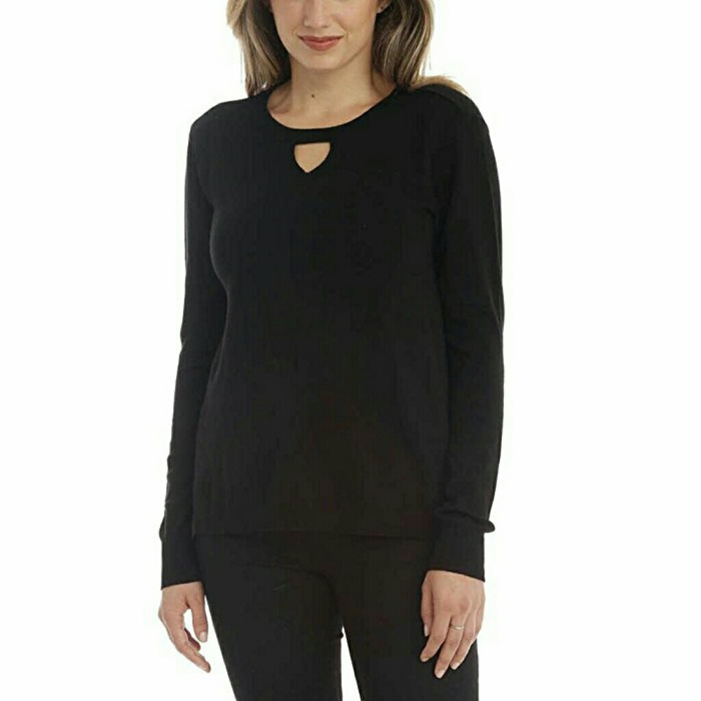 ONE A KEYHOLE KNIT TOP 